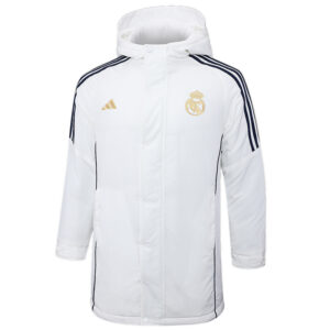 24-25 RMA White Hooded Windbreaker Fabric Cotton Coat #G208(金标)
