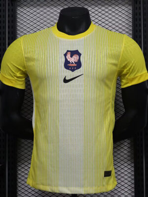 25-26 France Yellow Goalkeeper Player Version Soccer Jersey