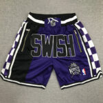 Kings SWISH Purple City Edition Top Quality NBA Pocket Pants #国王队