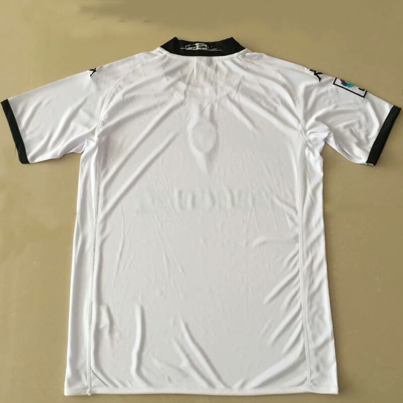 2009 Valencia Home White Retro Soccer Jersey - Image 2