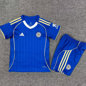 25-26 Leicester City Home Kids Soccer Jersey