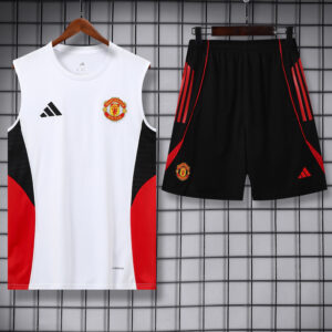 25-26 Man Utd White Tank top and shorts suit