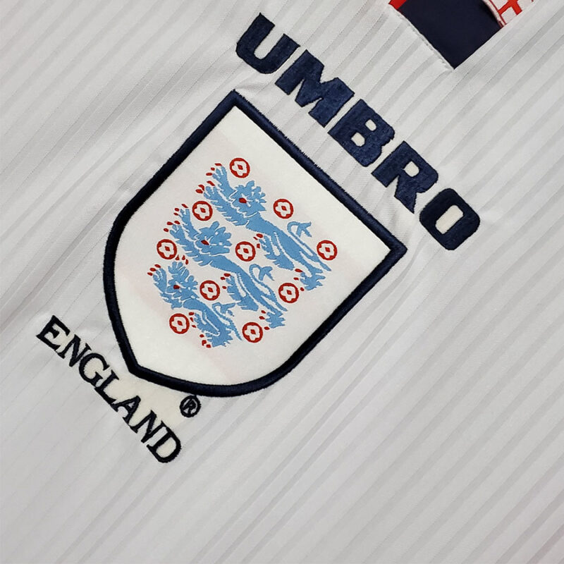 1998 England Home Retro Long Sleeve Soccer Jersey (长袖) - Image 4