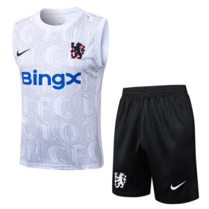 25-26 CHE White Tank top and shorts suit #D25121