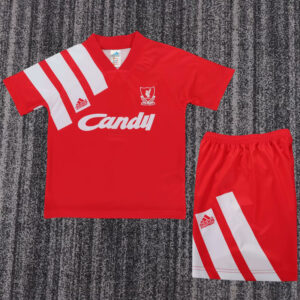 1991-1992 LIV Home Kids Retro Soccer Jersey
