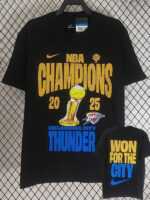2025 NBA Black Champions High Quality Casual T-Shirt