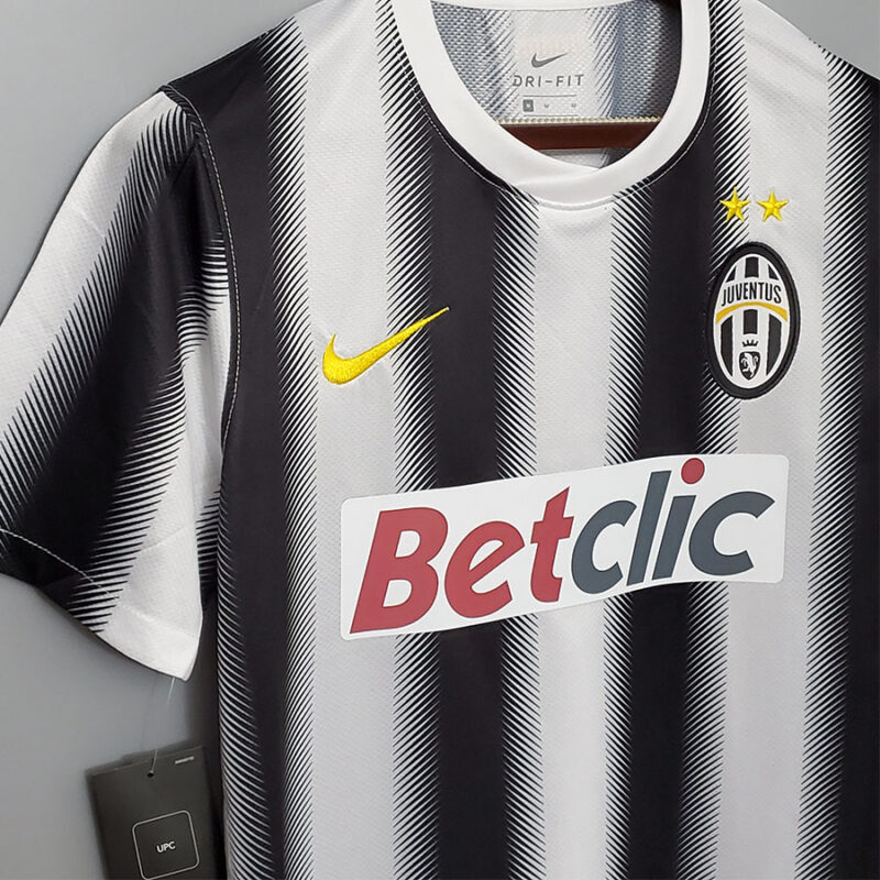 2011-2012 JUV Home Retro Soccer Jersey - Image 3