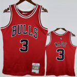 2016-2017 BULLS WADE #3 Red Retro Top Quality Hot Pressing NBA Jersey(圆领）