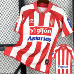 2008-2009  Gijon Home Retro Soccer Jersey (带章)