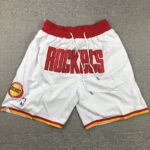 Rockets White City Edition Top Quality NBA Pocket Pants * 火箭队