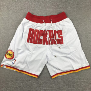 Rockets White City Edition Top Quality NBA Pocket Pants * 火箭队