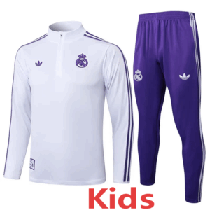 25-26 RMA White Kids Half Pull Tracksuit #E2517(童装)(半拉链)