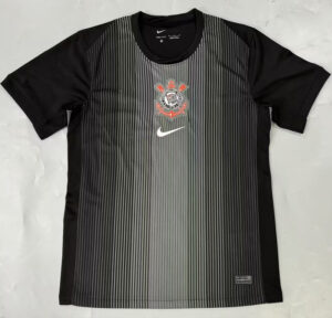 25-26 Corinthians Black Goalkeeper Soccer Jersey