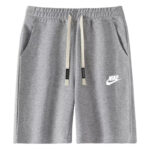 2025 NK Grey Pure Cotton Fabric Casual Short Pants