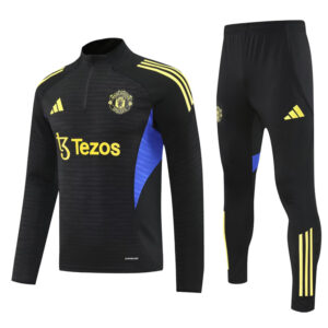 25-26 Man Utd Black Half Pull Tracksuit (半拉链)
