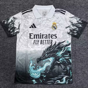 25-26 RMA Black White Polo Short Sleeve (龙)