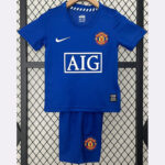 2008-2009 Man Utd Away Kids Retro Soccer Jersey