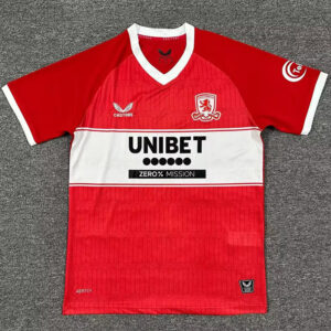25-26 Middlesbrough Home Fans Soccer Jersey