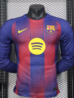 25-26 BAR Home Long Sleeve Player Version Soccer Jersey (长袖球员)