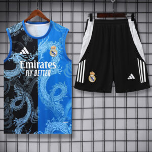 25-26 RMA Black blue Tank top and shorts suit