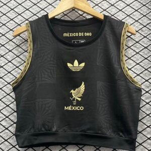 25-26 Mexico Gold Cup Black Women Yoga Vest (女)