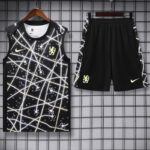 25-26 CHE Grey Black Tank top and shorts suit