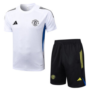25-26 Man Utd White Training Short Suit #D25155