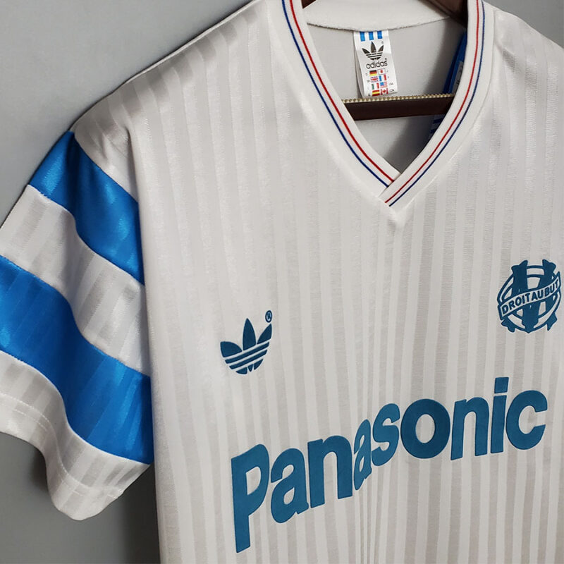 1990 Marseille Home Retro Soccer Jersey - Image 4