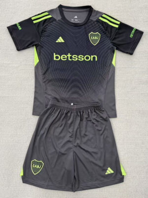 25-26 Boca Juniors Black GoalKeeper Kids Soccer Jersey