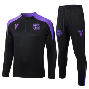 25-26 BAR Black Half Pull Tracksuit #B2558(半拉链)