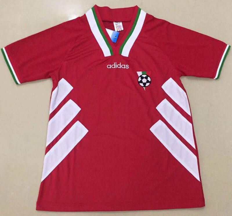 1994 Bulgaria Away Red Retro Soccer Jersey - Image 2