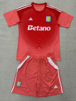 25-26 Aston Villa Orange Goalkeeper Kids Soccer Jersey