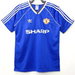 1988-1990 Man Utd Away Blue Retro Soccer Jersey