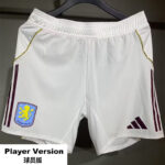 25-26 Aston Villa Home Player Version Shorts Pants (High Quality)(球员短裤)