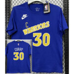 T185 Warriors CURRY #30 Blue High Quality Casual T-Shirt #C库里