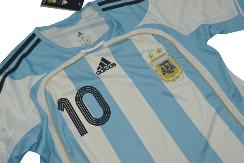 2006 Argentina Home Retro Retro Soccer Jersey - Image 3