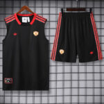 25-26 Man Utd Black Tank top and shorts suit