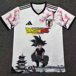 25-26 Japan White Special Edition Fans Soccer Jersey (龙珠黑悟空)