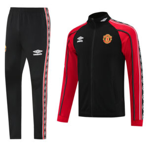 25-26 Man Utd Black Jacket Tracksuit #02