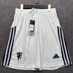 25-26 Man Utd White Shorts Pants (黑标)