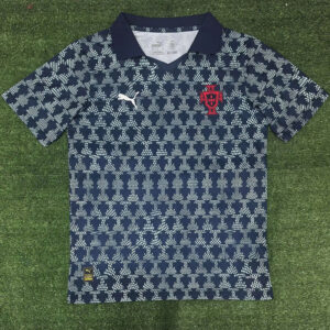 25-26 Portugal Grey Black Training Shirts (PM)