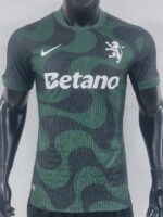 25-26 Sporting Lisbon Black Green Player Version Soccer Jersey