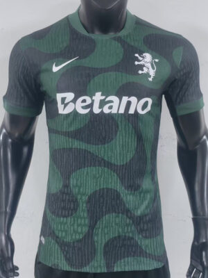 25-26 Sporting Lisbon Black Green Player Version Soccer Jersey