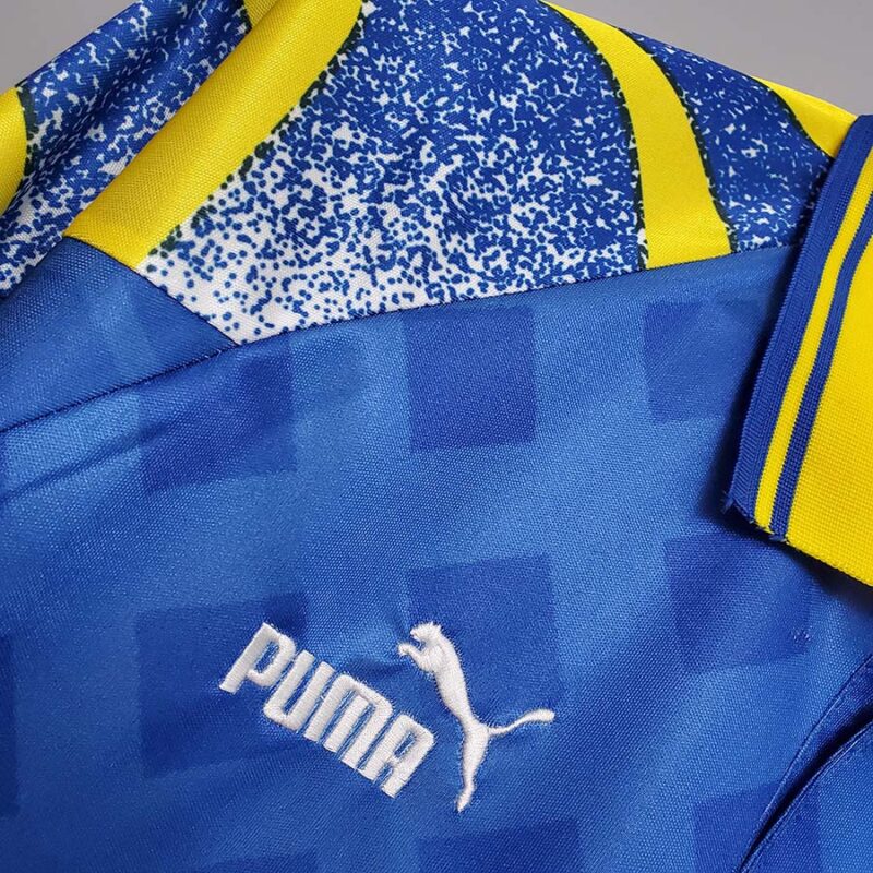 1995-1997 Parma Blue Retro Soccer Jersey - Image 5