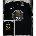 T223 WARRIORS GREEN #23 Black High Quality Casual T-Shirt