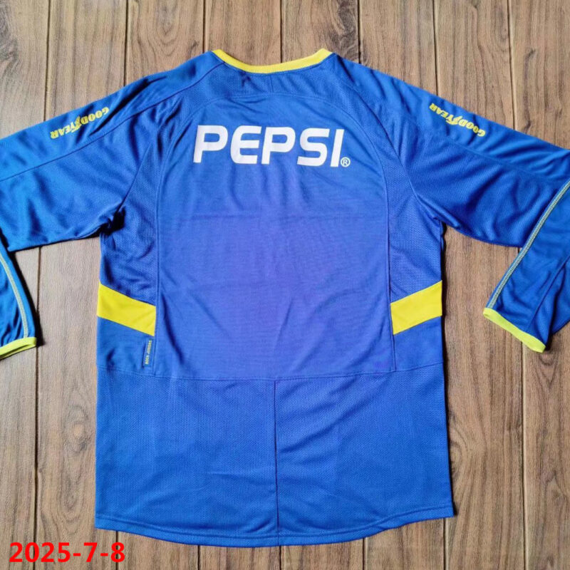 2003-2004 Boca juniors Home Long Sleeve Retro Soccer Jersey (长袖) - Image 3