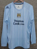 2007-2008 Man City Home Long Sleeve Retro Soccer Jersey (长袖)