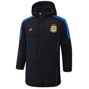 24-25 Argentina Black Windbreaker Fabric Cotton Coat #G187(金标)