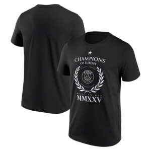 2025 PSG Black CHAMPIONS High Quality Casual T-Shirt (MMXXV)