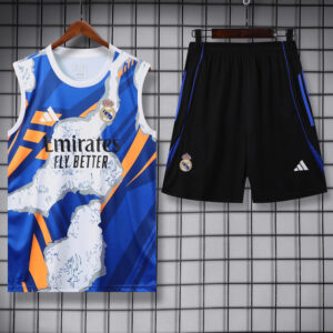 25-26 RMA White blue Tank top and shorts suit